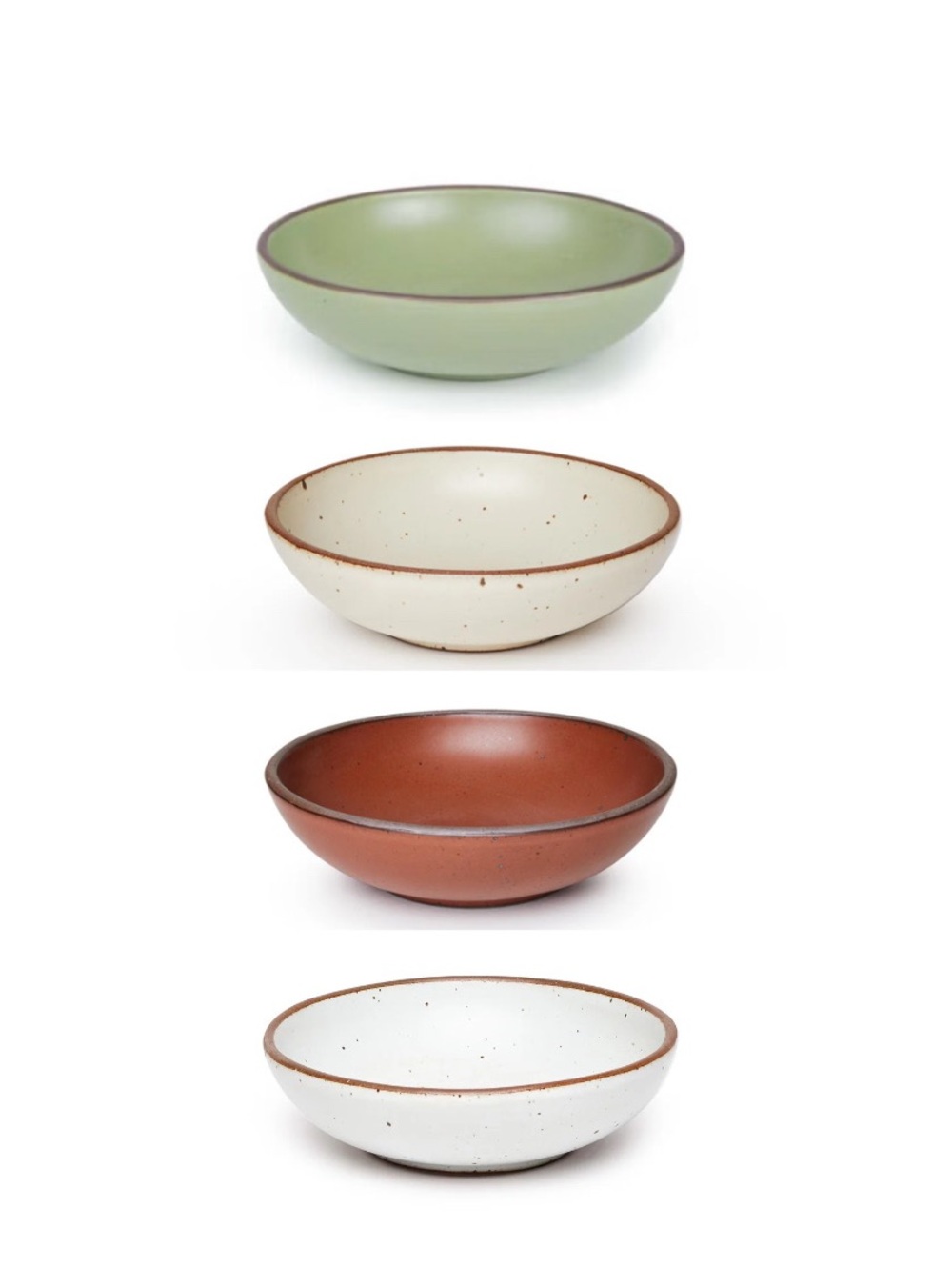 East Fork || Everyday Bowl 4 Pack Retired Lamb’s Ear Panna Cotta Amaro Eggshell